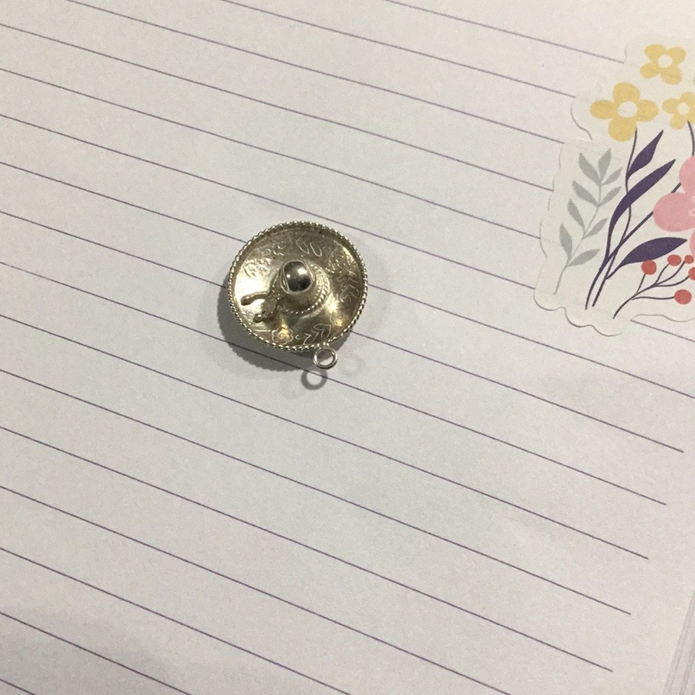 Silver Circular Pin Back